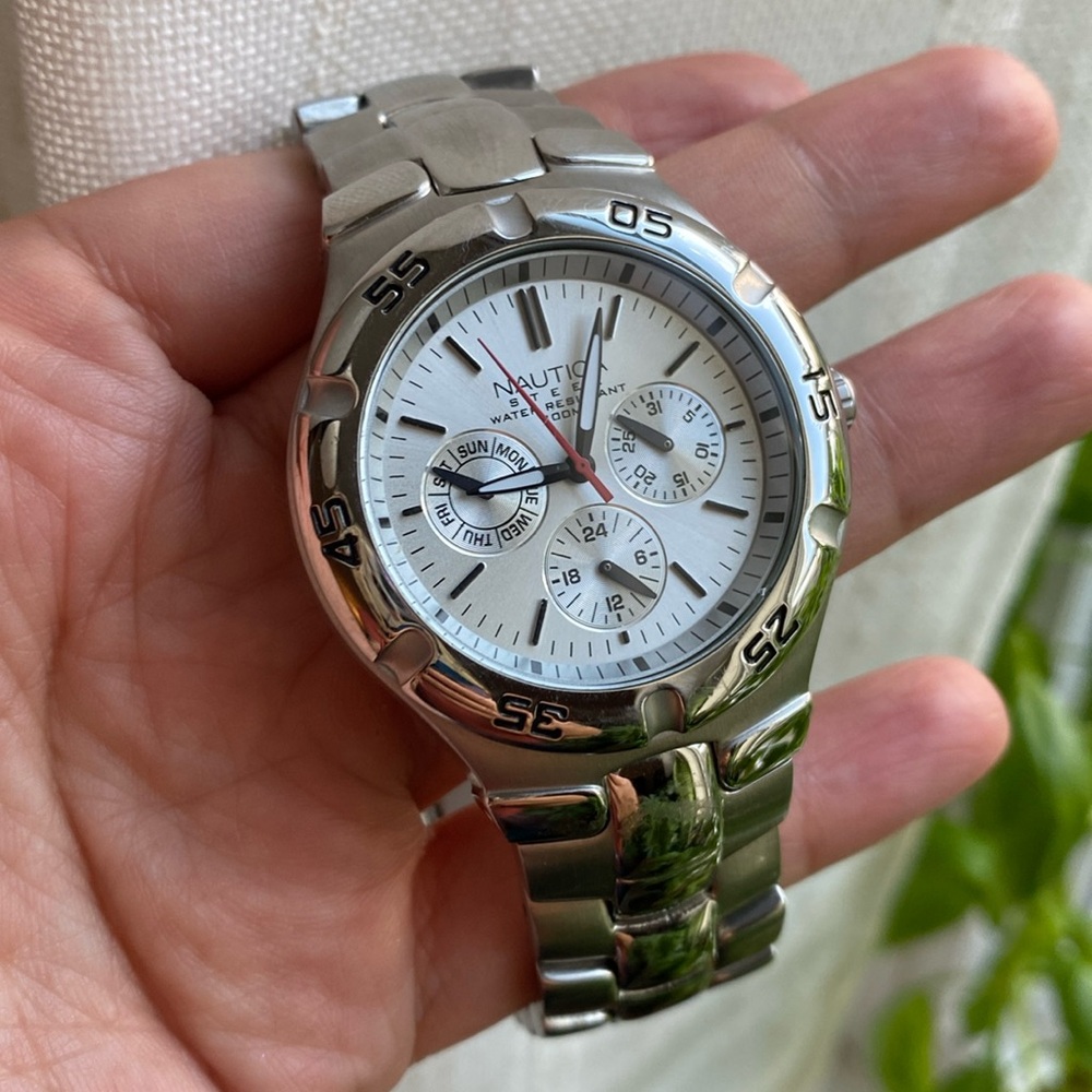 Nautica Stainless Steel Water Resistant Watch Men